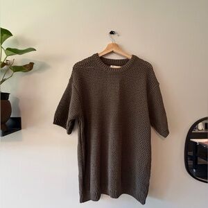 Zara Knit Short Sleeve Shirt Size XL